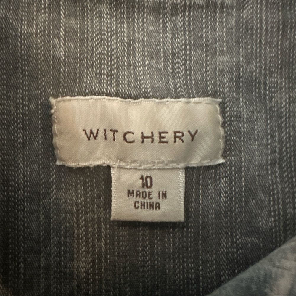 Witchery Grey Snap Button Up - Picture 5 of 9